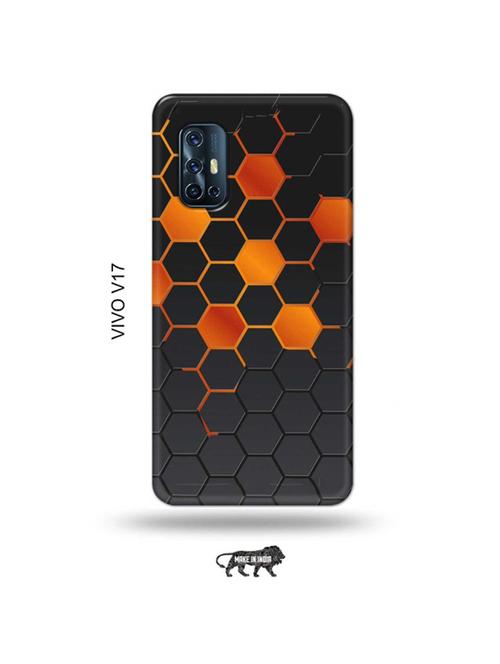 orange honey combs back cover compatible with vivo v17 - 19011939 - Very Small Image - 1
