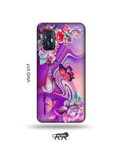flowers back cover compatible with vivo v17 - 19012018 - Very Small Image - 1