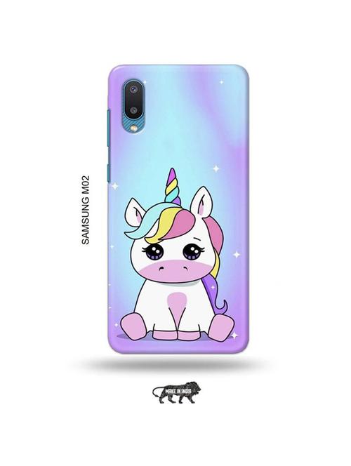 tweakymod designer printed hard case | baby unicorn back cover compatible with samsung m02 - 19012192 - Very Small Image - 1