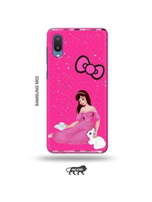 tweakymod designer printed hard case | cute girl back cover compatible with samsung m02 - 19012193 - Very Small Image - 1