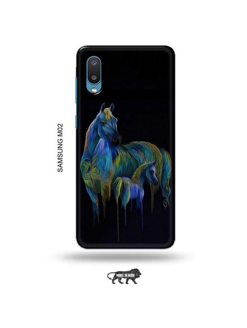 tweakymod designer printed hard case | horse back cover compatible with samsung m02 - 19012281 - Very Small Image - 1