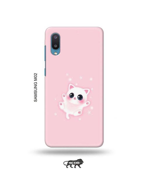 tweakymod designer printed hard case | cute kitty back cover compatible with samsung m02 - 19012283 - Very Small Image - 1