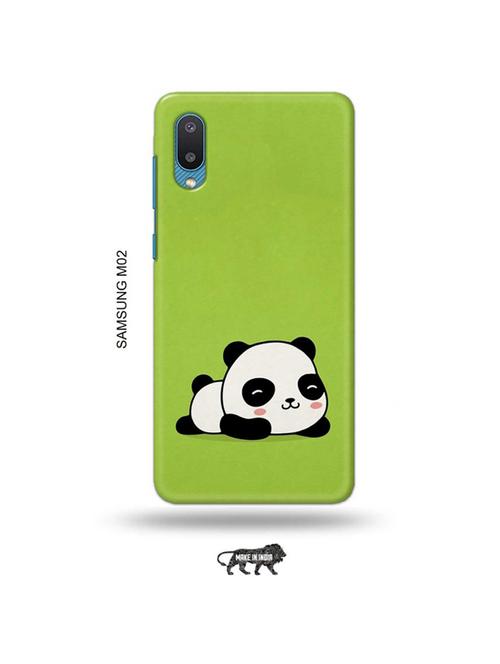 tweakymod designer printed hard case | lazy panda back cover compatible with samsung m02 - 19012294 - Very Small Image - 1