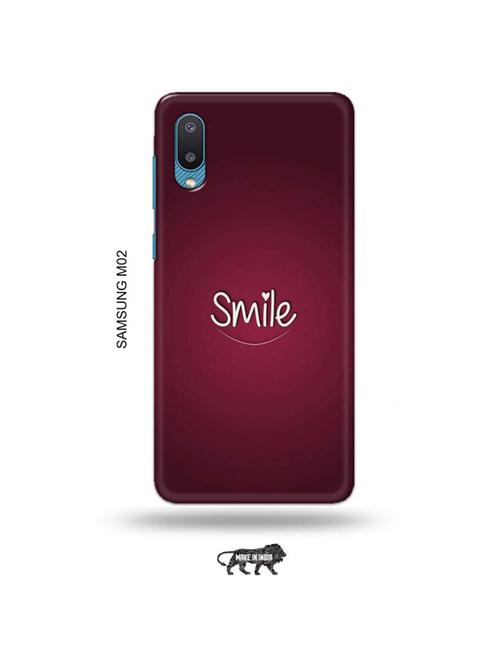 tweakymod designer printed hard case | smile back cover compatible with samsung m02 - 19012303 - Very Small Image - 1