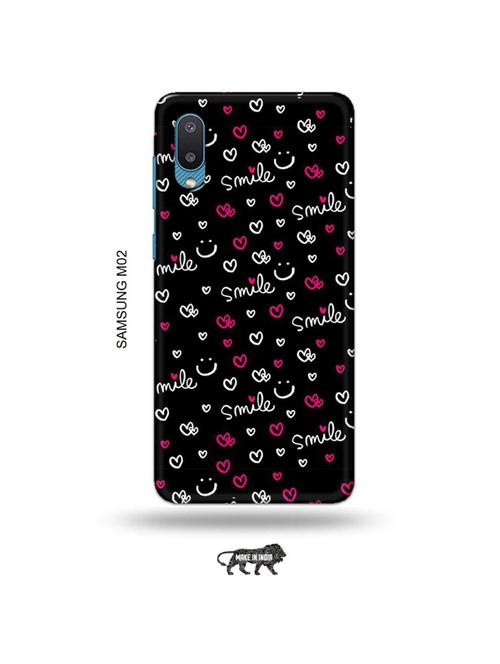 tweakymod designer printed hard case | smile doodle back cover compatible with samsung m02 - 19012304 - Very Small Image - 1