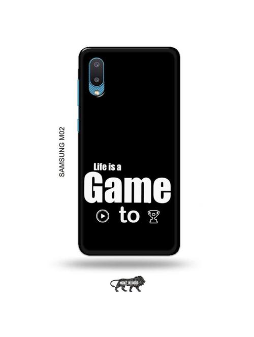 tweakymod designer printed hard case | life is a game paly to win back cover compatible with samsung m02 - 19012316 - Very Small Image - 1