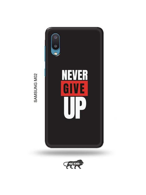 tweakymod designer printed hard case | never give up back cover compatible with samsung m02 - 19012324 - Very Small Image - 1