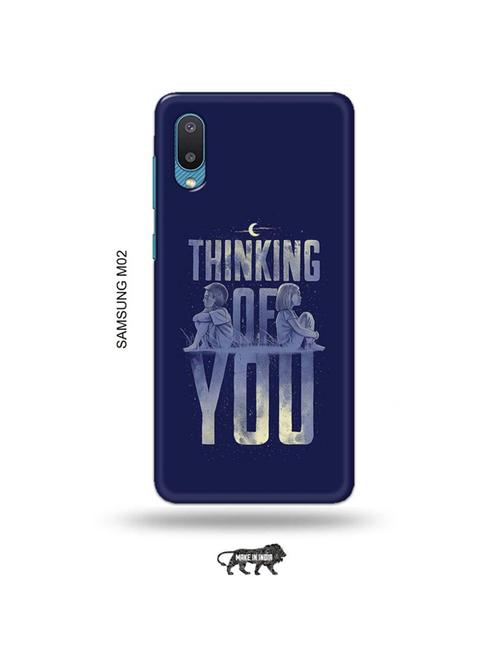 tweakymod designer printed hard case | thinking of you back cover compatible with samsung m02 - 19012326 - Very Small Image - 1