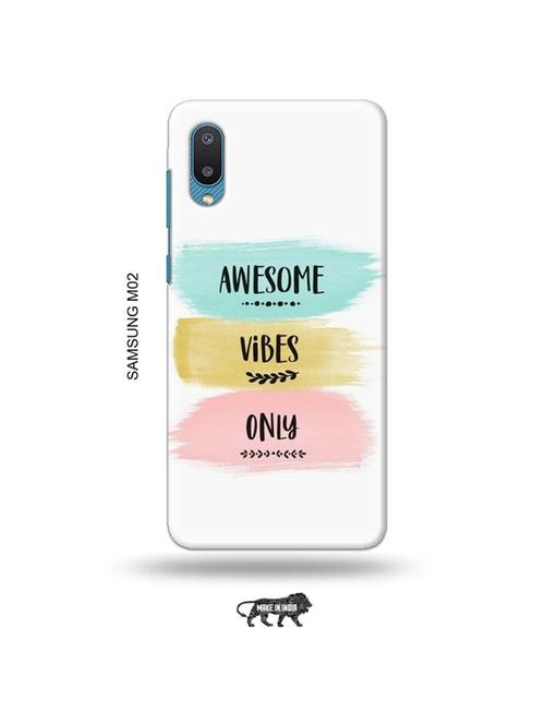 tweakymod designer printed hard case | awesome vibes only back cover compatible with samsung m02 - 19012329 - Very Small Image - 1