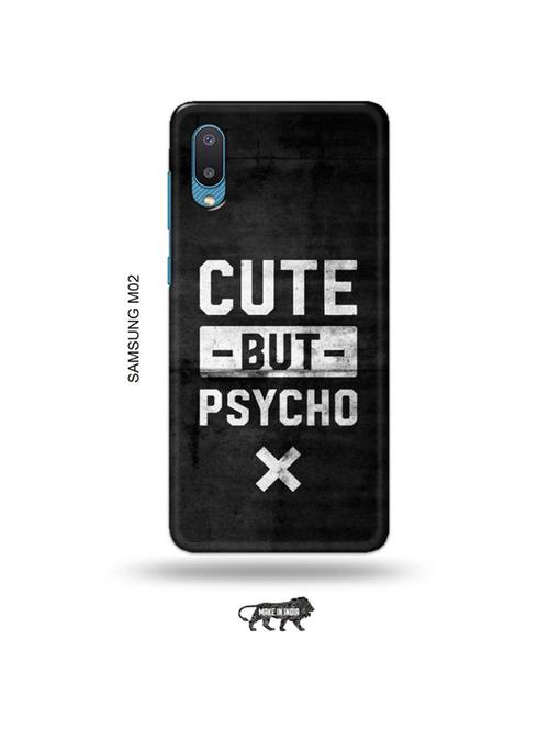 tweakymod designer printed hard case | cute but psycho back cover compatible with samsung m02 - 19012331 - Very Small Image - 1