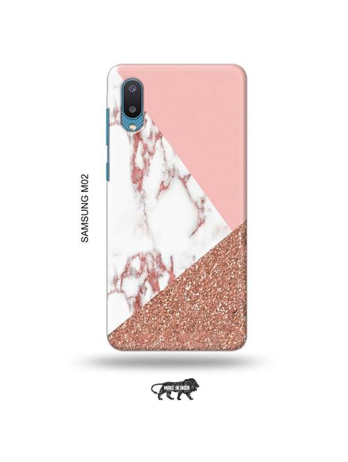 tweakymod designer printed hard case | glitter marble back cover compatible with samsung m02 - 19012336 - Very Small Image - 1