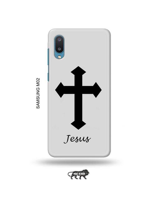 tweakymod designer printed hard case | jesus cross back cover compatible with samsung m02 - 19012373 - Very Small Image - 1