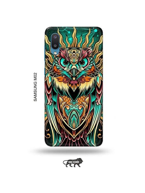 tweakymod designer printed hard case | trippy owl back cover compatible with samsung m02 - 19012409 - Very Small Image - 1