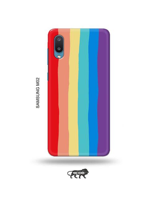 tweakymod designer printed hard case | rainbow color back cover compatible with samsung m02 - 19012422 - Very Small Image - 1