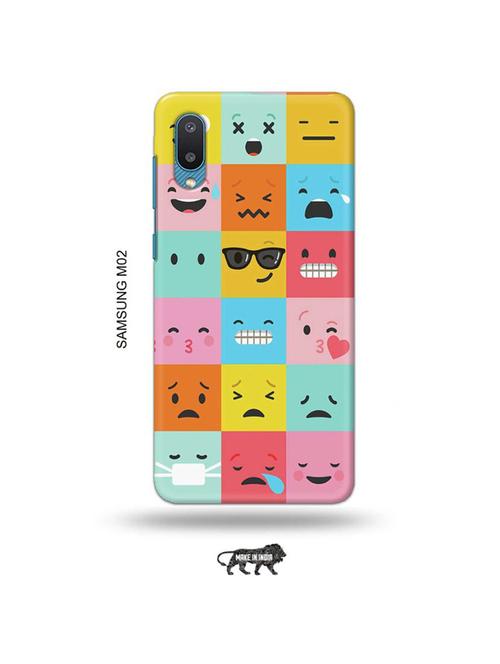 emojies back cover compatible with samsung m02 - 19012443 - Very Small Image - 1
