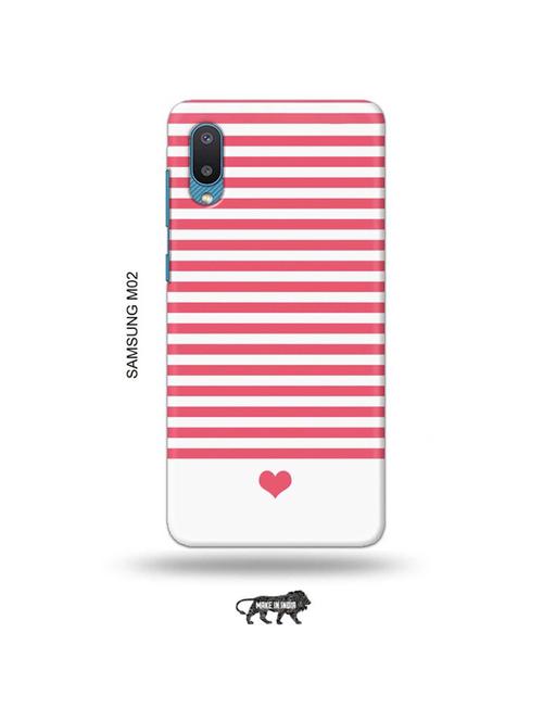 tweakymod designer printed hard case | pink strips back cover compatible with samsung m02 - 19012456 - Very Small Image - 1