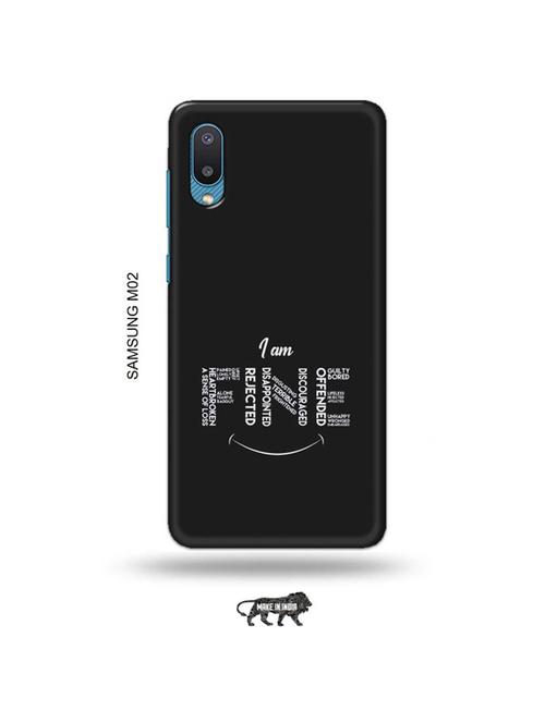 tweakymod designer printed hard case | i am fine back cover compatible with samsung m02 - 19012459 - Very Small Image - 1