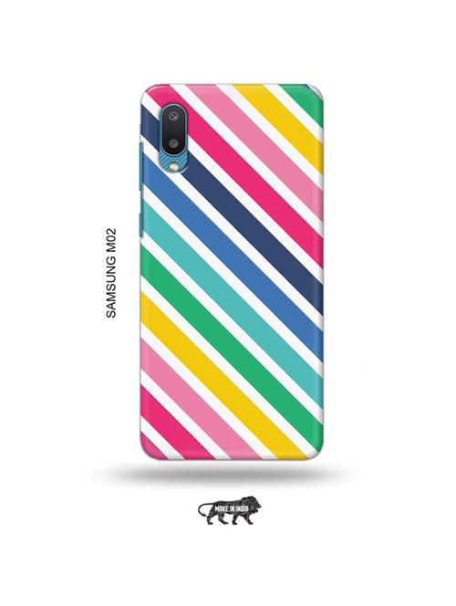 tweakymod designer printed hard case | diagonal strips back cover compatible with samsung m02 - 19012462 - Very Small Image - 1