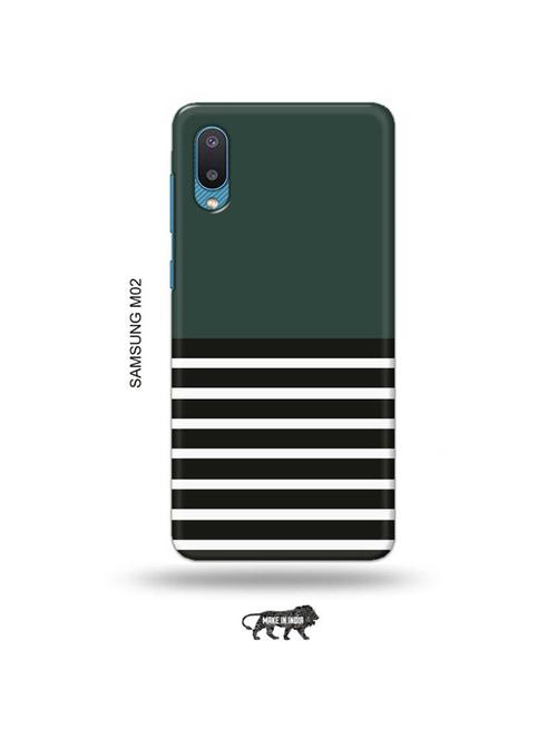 tweakymod designer printed hard case | blue and black strips back cover compatible with samsung m02 - 19012464 - Very Small Image - 1