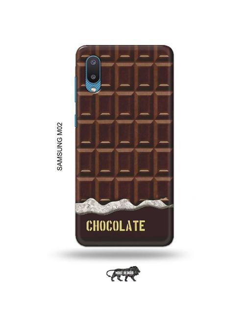 tweakymod designer printed hard case | chocolate back cover compatible with samsung m02 - 19012491 - Very Small Image - 1
