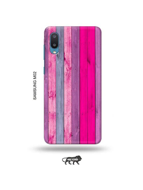 tweakymod designer printed hard case | pink wood back cover compatible with samsung m02 - 19012500 - Very Small Image - 1