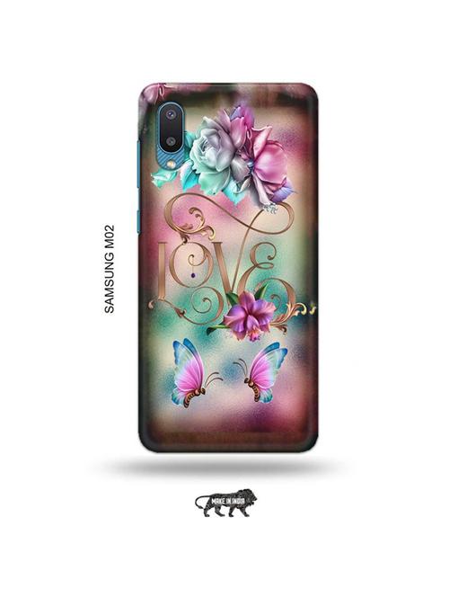 tweakymod designer printed hard case | floral love back cover compatible with samsung m02 - 19012508 - Very Small Image - 1