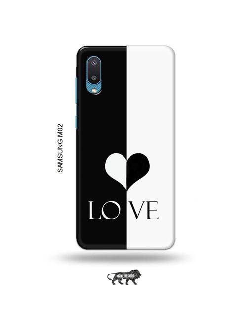 tweakymod designer printed hard case | love back cover compatible with samsung m02 - 19012522 - Very Small Image - 1