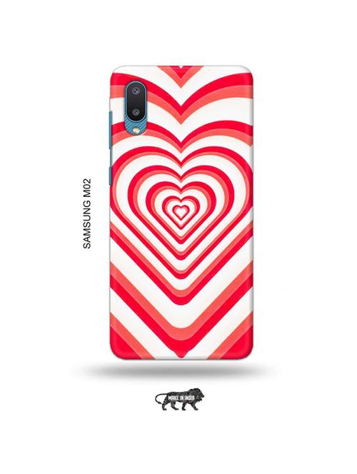 tweakymod designer printed hard case | pink heart back cover compatible with samsung m02 - 19012524 - Very Small Image - 1