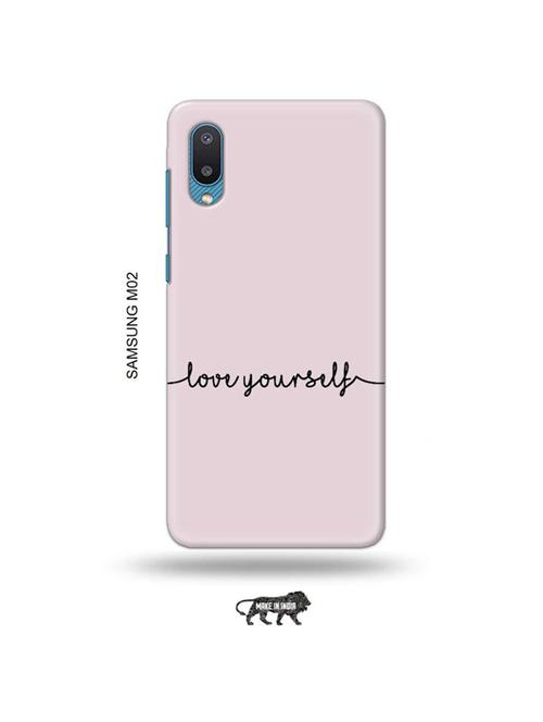 tweakymod designer printed hard case | love yourself back cover compatible with samsung m02 - 19012531 - Very Small Image - 1