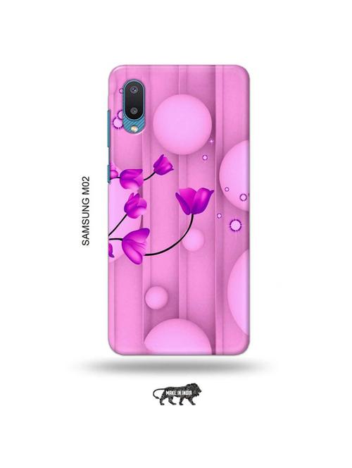 flowers back cover compatible with samsung m02 - 19012546 - Very Small Image - 1