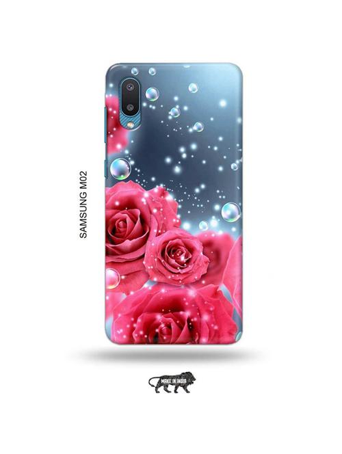 flowers back cover compatible with samsung m02 - 19012547 - Very Small Image - 1