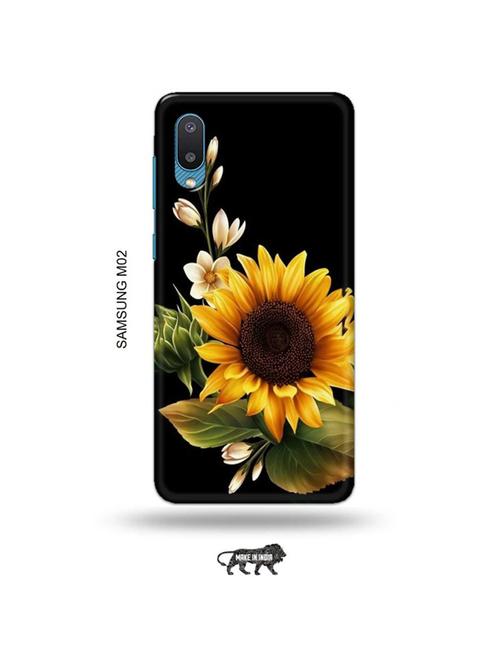 flowers back cover compatible with samsung m02 - 19012560 - Very Small Image - 1