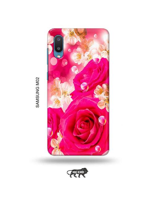 flowers back cover compatible with samsung m02 - 19012561 - Very Small Image - 1