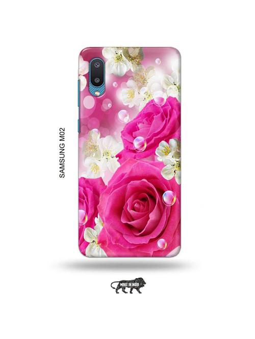 flowers back cover compatible with samsung m02 - 19012568 - Very Small Image - 1