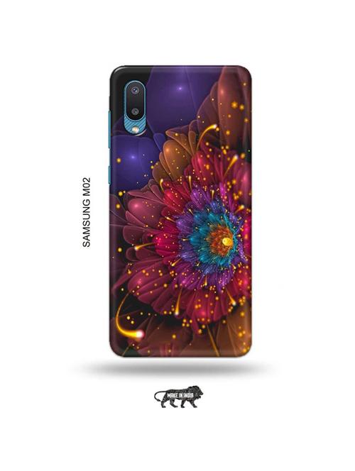flowers back cover compatible with samsung m02 - 19012571 - Very Small Image - 1