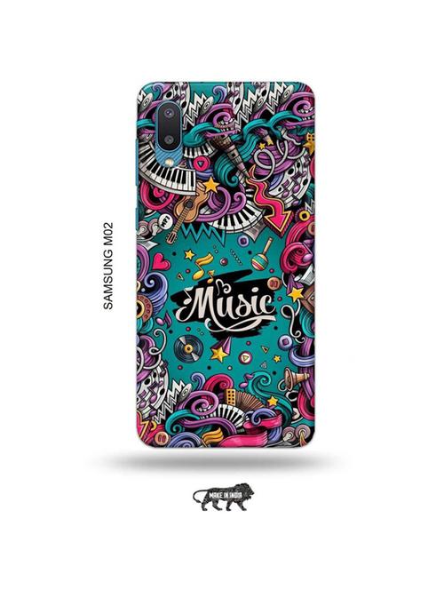 tweakymod designer printed hard case | music back cover compatible with samsung m02 - 19012594 - Very Small Image - 1