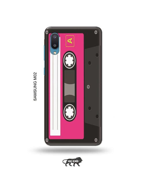 tweakymod designer printed hard case | cassette pink back cover compatible with samsung m02 - 19012599 - Very Small Image - 1
