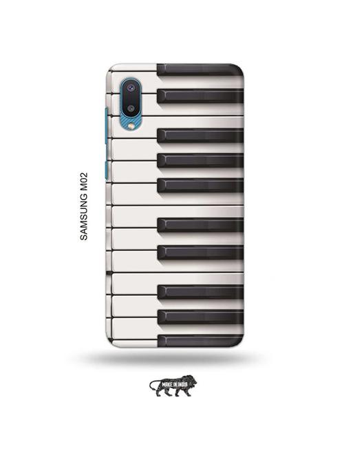 tweakymod designer printed hard case | piano back cover compatible with samsung m02 - 19012600 - Very Small Image - 1