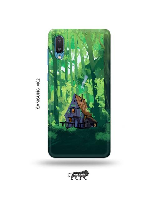 tweakymod designer printed hard case | forest house back cover compatible with samsung m02 - 19012608 - Very Small Image - 1