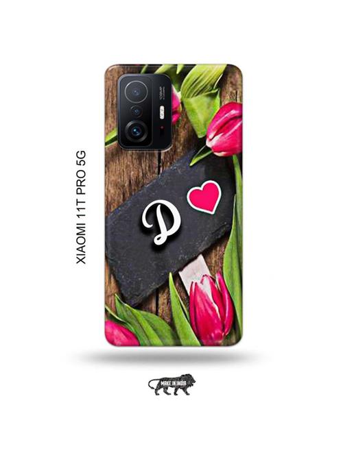 tweakymod designer printed hard case | flower letter d back cover compatible with xiaomi 11t pro 5g - 19012630 - Very Small Image - 1