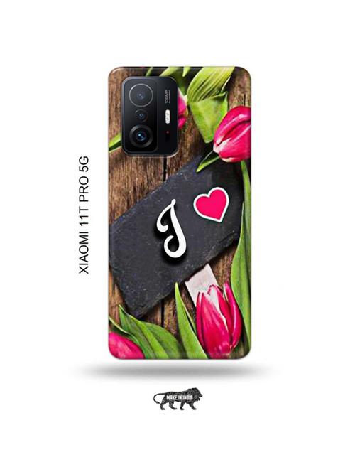 tweakymod designer printed hard case | flower letter j back cover compatible with xiaomi 11t pro 5g - 19012636 - Very Small Image - 1