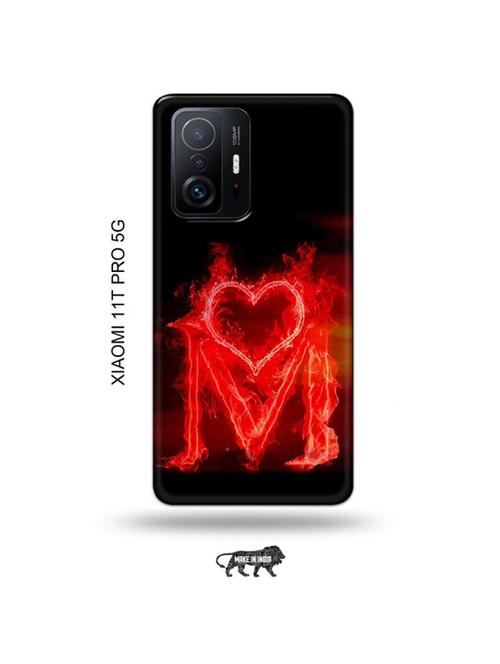 fire heart letter m back cover compatible with xiaomi 11t pro 5g - 19012667 - Very Small Image - 1