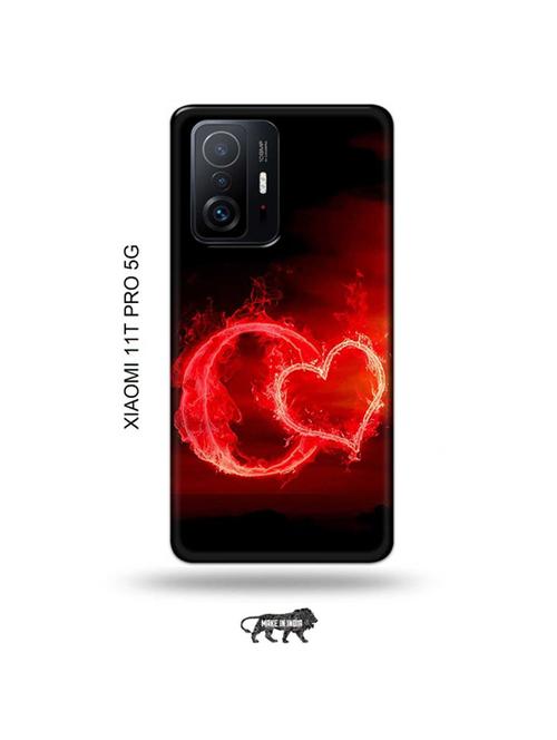 tweakymod designer printed hard case | fire heart letter o back cover compatible with xiaomi 11t pro 5g - 19012669 - Very Small Image - 1