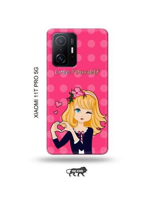 tweakymod designer printed hard case | love yourself back cover compatible with xiaomi 11t pro 5g - 19012730 - Very Small Image - 1