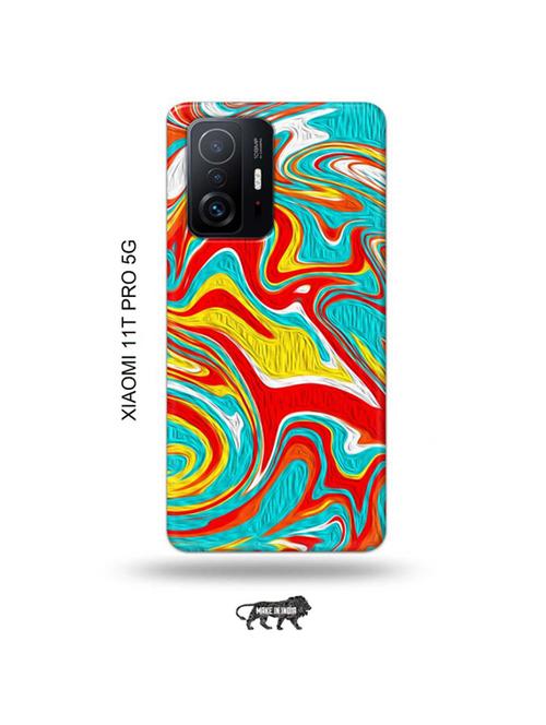 tweakymod designer printed hard case | messy red yellow back cover compatible with xiaomi 11t pro 5g - 19012777 - Very Small Image - 1