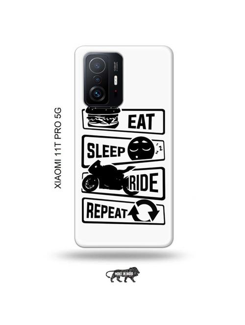 eat sleep ride repeat back cover compatible with xiaomi 11t pro 5g - 19012847 - Very Small Image - 1
