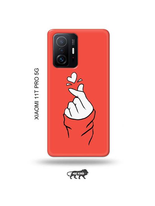 korean heart gesture pink back cover compatible with xiaomi 11t pro 5g - 19012906 - Very Small Image - 1