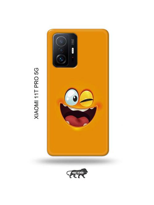 funny face orange back cover compatible with xiaomi 11t pro 5g - 19012938 - Very Small Image - 1
