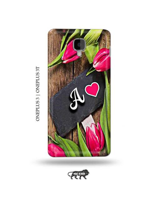 flower letter a back cover compatible with oneplus 3, oneplus 3t - 19013146 - Very Small Image - 1
