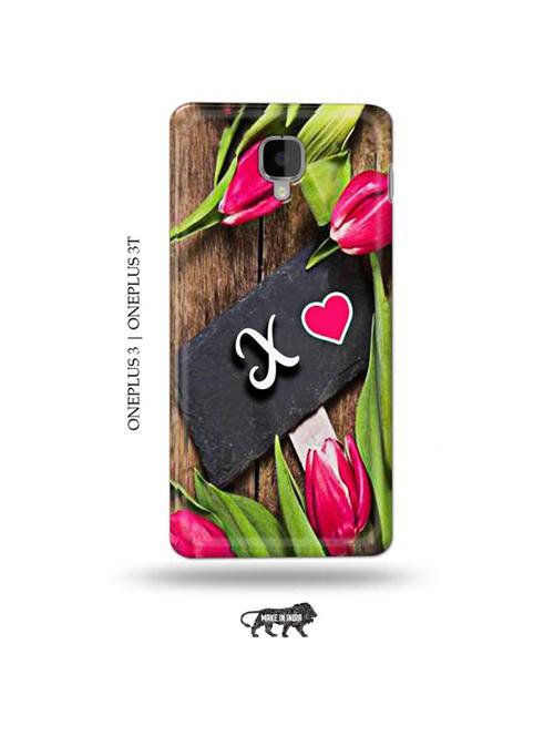 flower letter x back cover compatible with oneplus 3, oneplus 3t - 19013169 - Very Small Image - 1